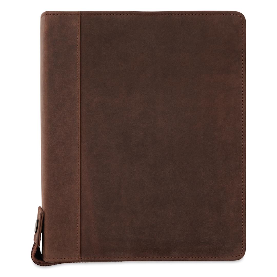 Open in modal - Girologio 24 Pen Leather Zip Case - Bomber Brown, 7.1" x 8.9"