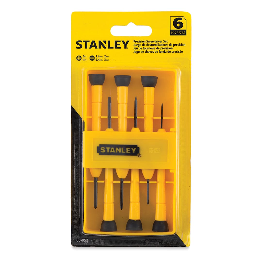 Open in modal - Stanley Jewelers Precision Screwdriver - Set of 6 shown in package