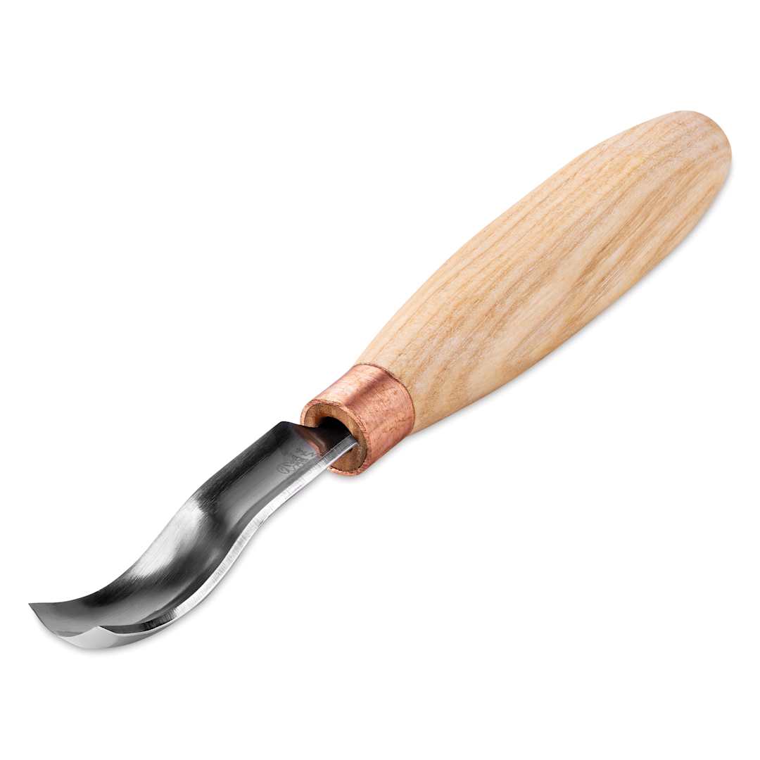 Open in modal - BeaverCraft Compact Short Bent Wood Carving Gouge - 3.15" Blade