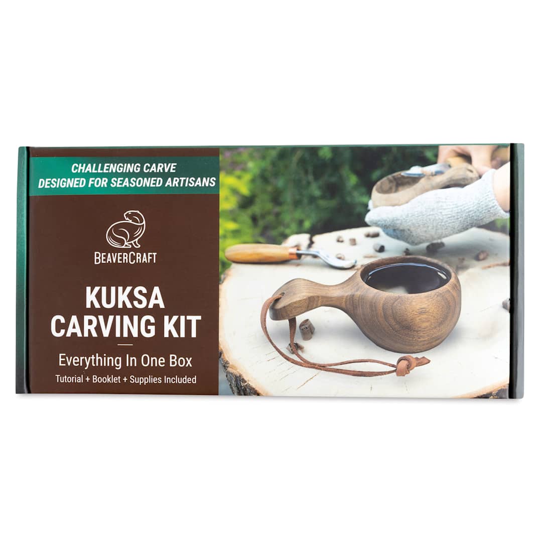 Open in modal - BeaverCraft Kuksa Carving Kit front of packaging