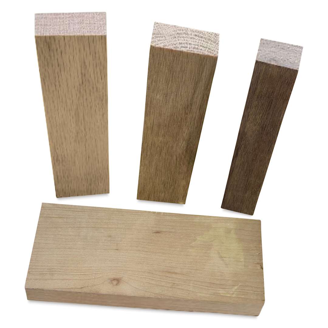 Open in modal - Foggy Bottom Woodworks Hardwood Carving Blocks Set