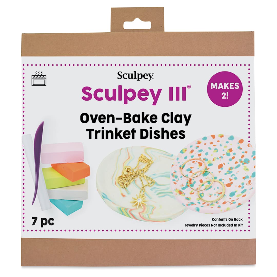 Open in modal - Sculpey III Oven Bake Clay Trinket Dishes Kit front of packaging