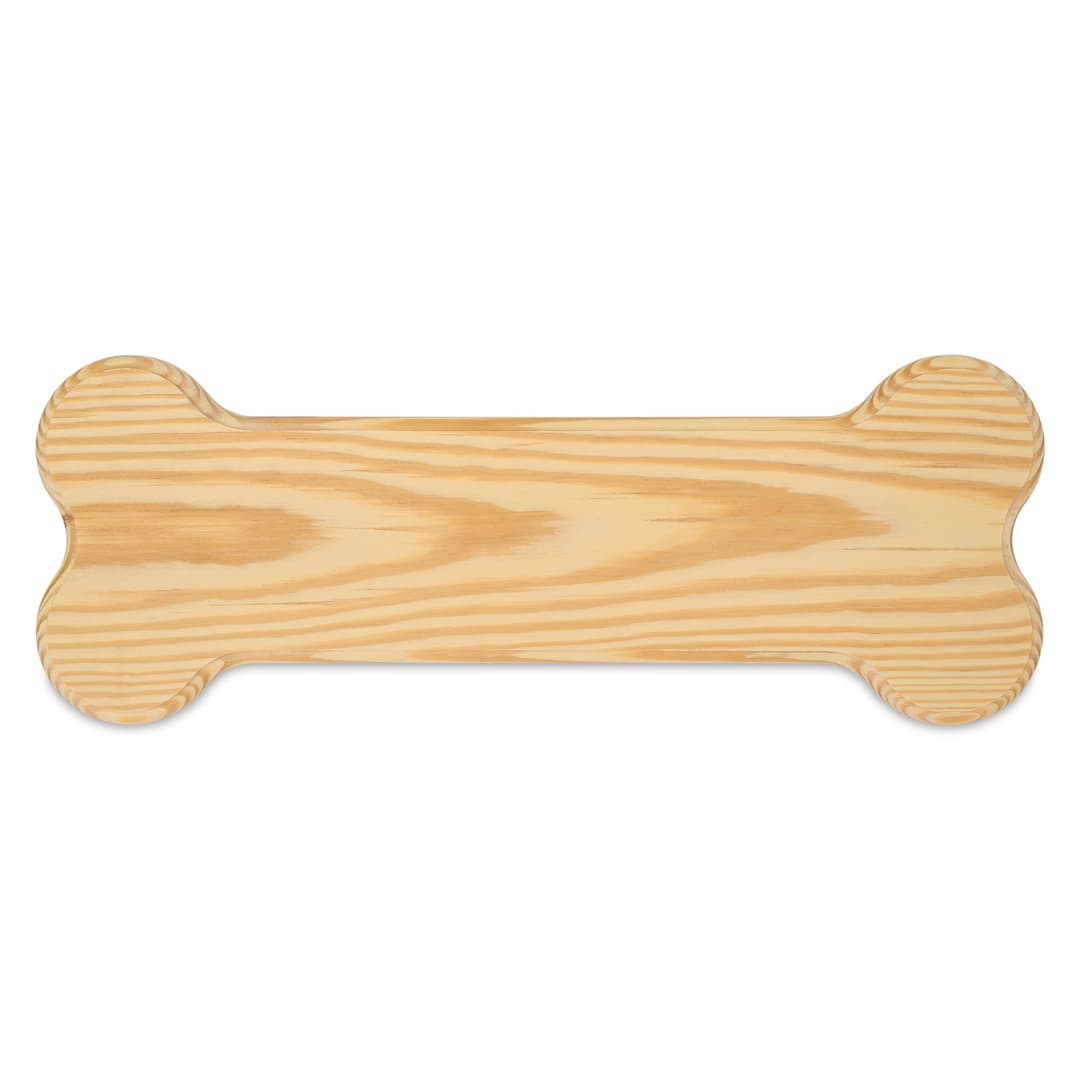 Open in modal - Foggy Bottom Woodworks Pine Signboard - Dogbone, close-up