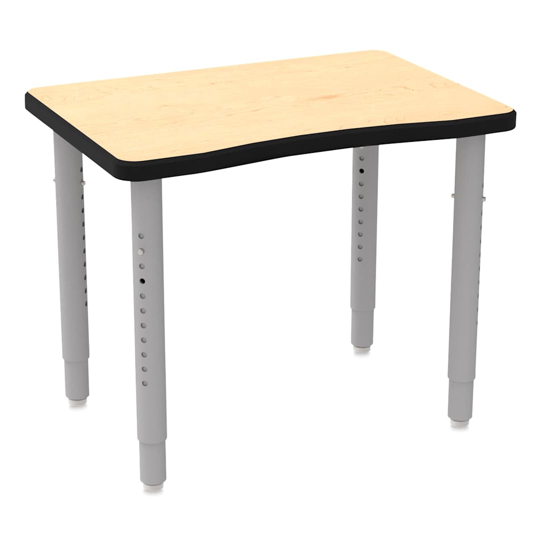 Open in modal - WB Mfg ELO Plymouth II Desk - Hardrock Maple Top, Medium, at an angle