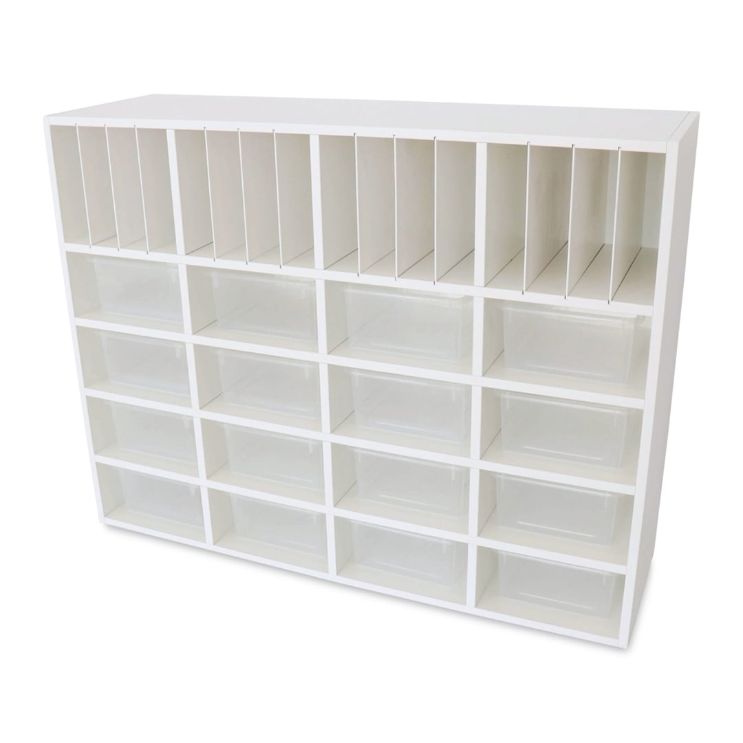 Open in modal - Whitney Brothers White Cubby Organizer Cabinet (Empty cabinet)