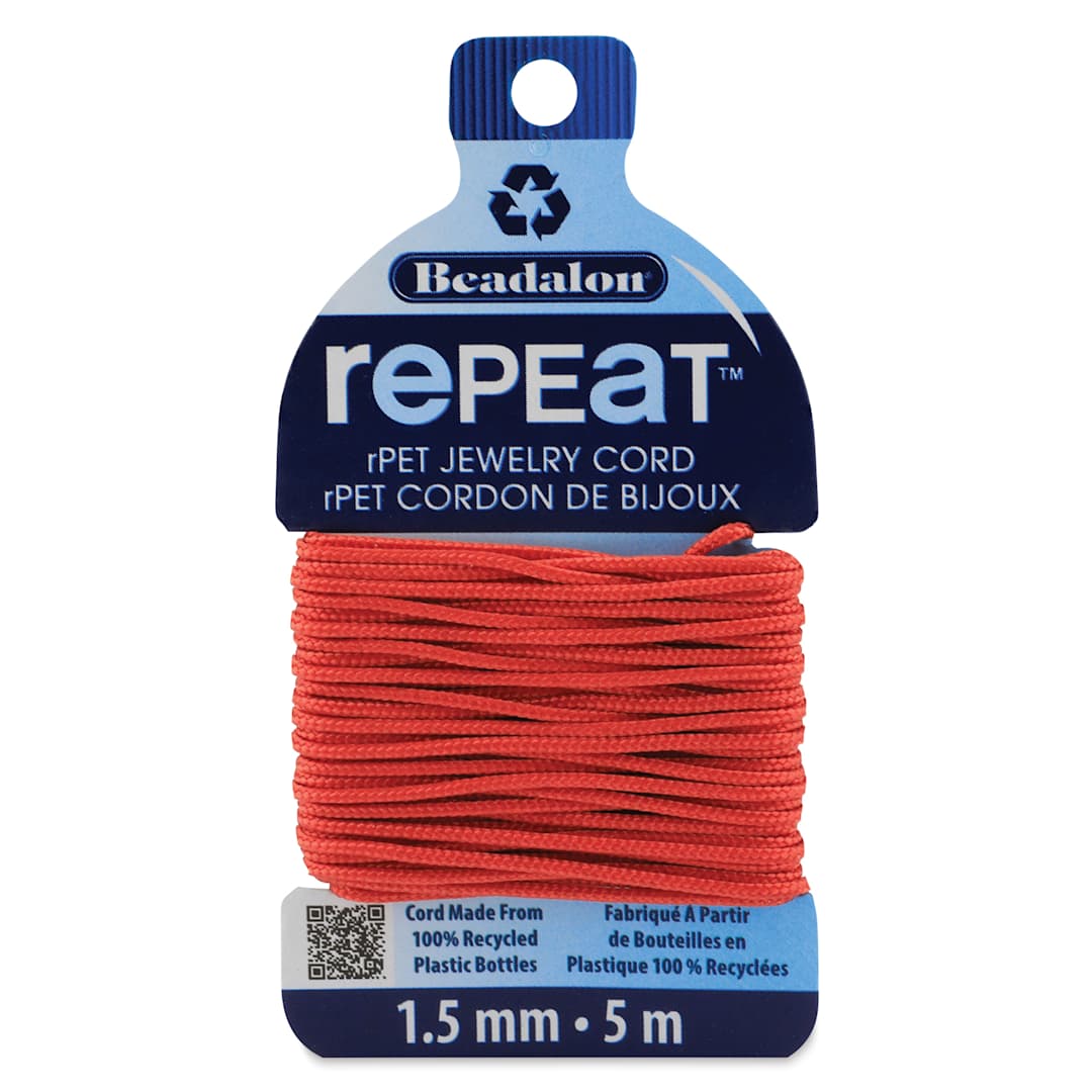 Open in modal - Beadalon Repeat Jewelry Cord - 1.5 mm x 5 m, Coral