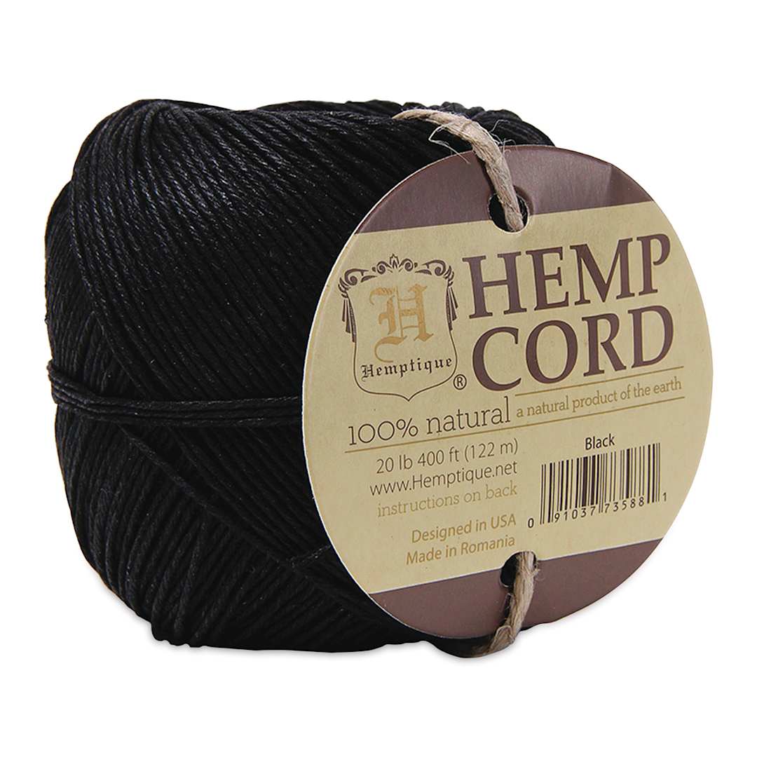 Open in modal - Hemptique Hemp Cord Ball - Black