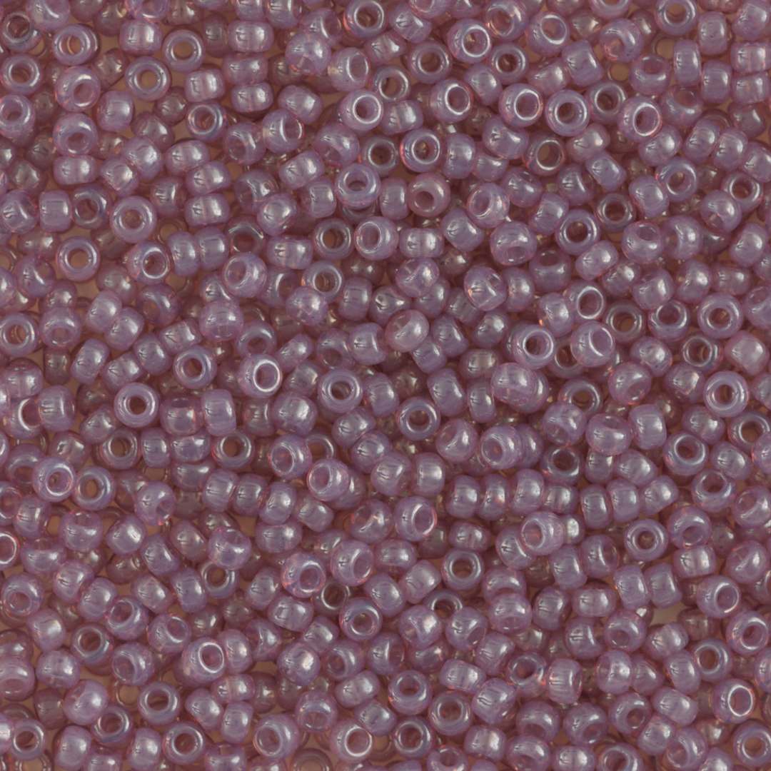 Open in modal - John Bead Miyuki Glass Seed Beads - Rosey Mauve, close-up