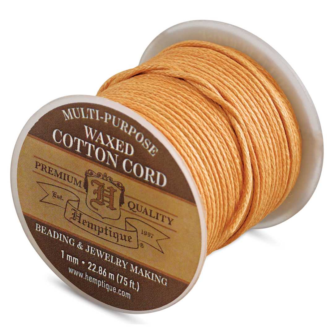Open in modal - Hemptique Waxed Cotton Cord - Natural, 1 mm