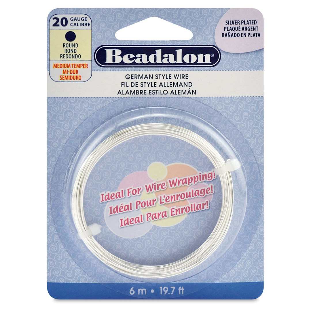 Open in modal - Beadalon German Style Wire - Silver-Plated, 20 Gauge, 0.032" x 20 ft