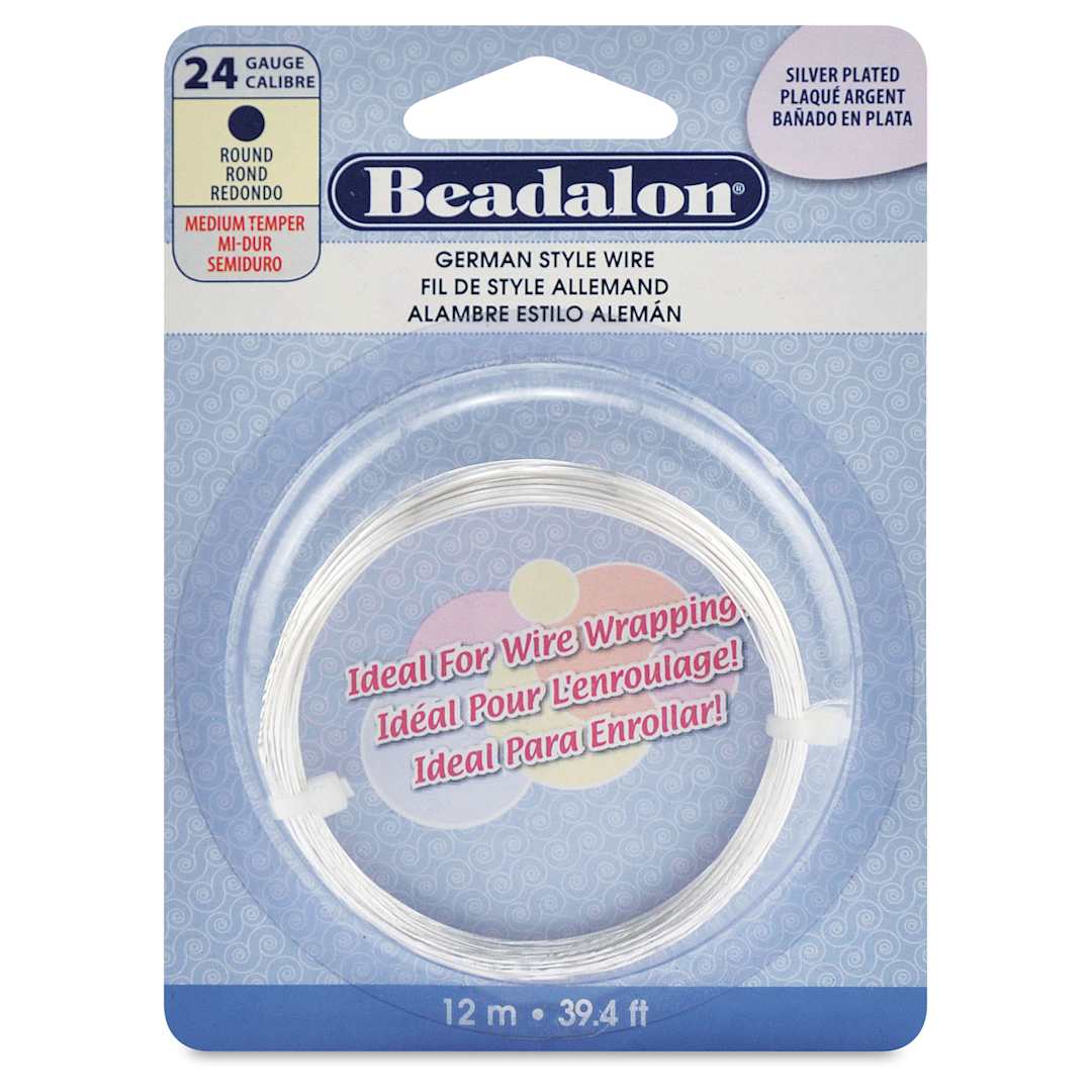 Open in modal - Beadalon German Style Wire - Silver-Plated, 24 Gauge, 0.020" x 39-2/5 ft
