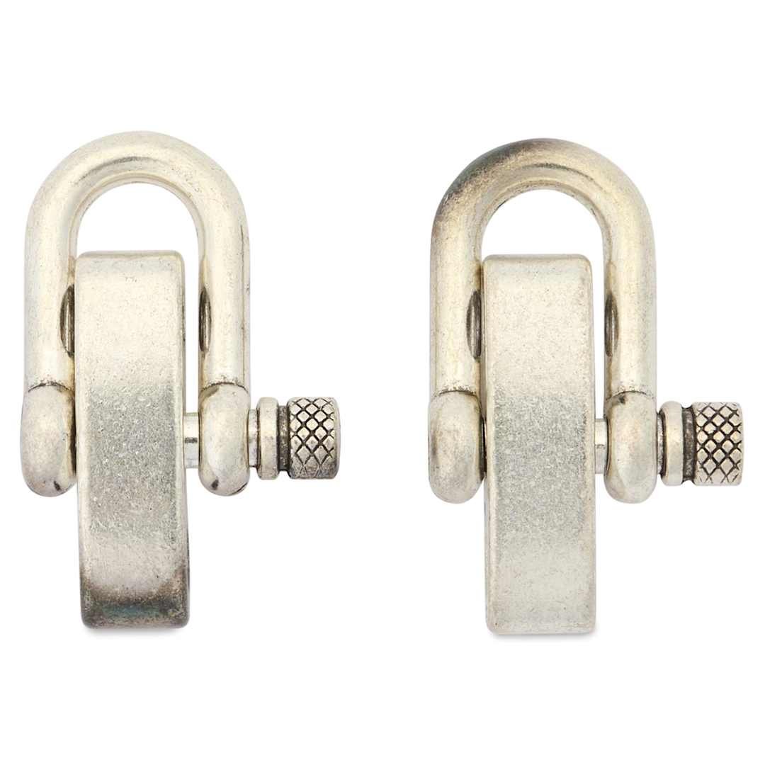 Open in modal - Pepperell Shackle Buckles - Pkg of 2, Silver, 40 mm