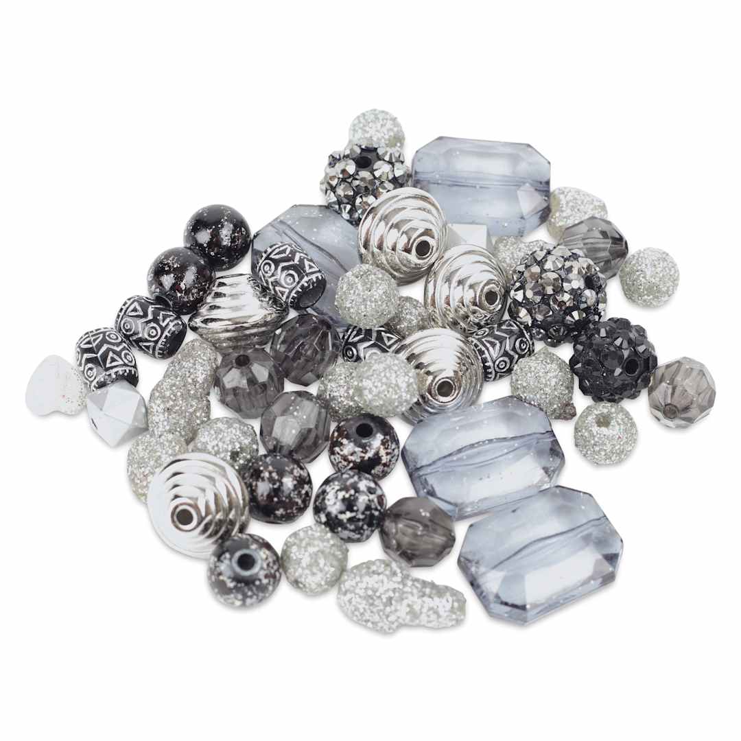Open in modal - Cousin DIY Fun Pack Acrylic Bead Color Mix - Grey