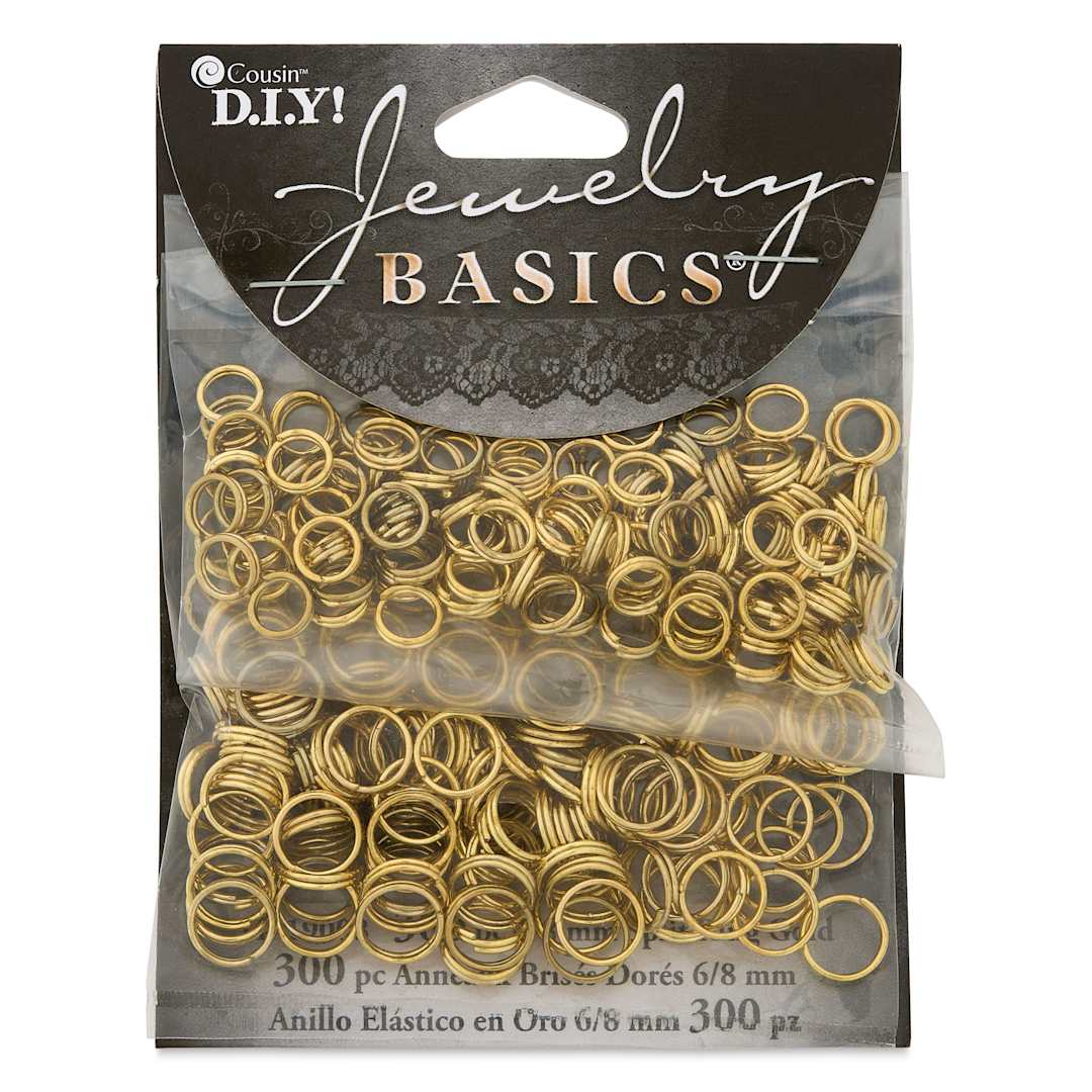 Open in modal - Cousin Jewelry Basics Split Rings - Pkg of 300 front of packaging