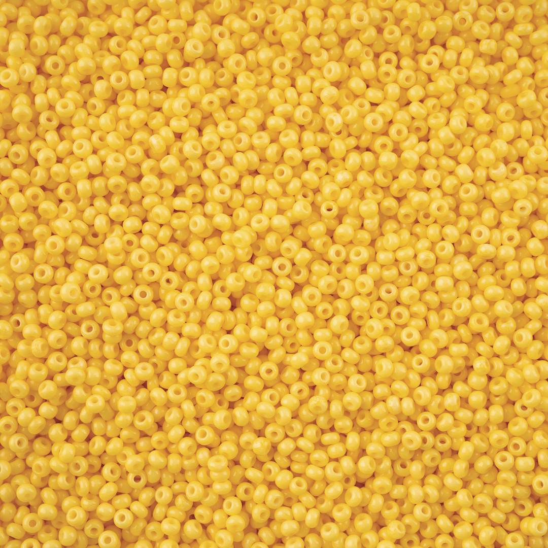 Open in modal - John Bead Solgel Chalk Dyed Czech Seed Beads - 11/0, Yellow