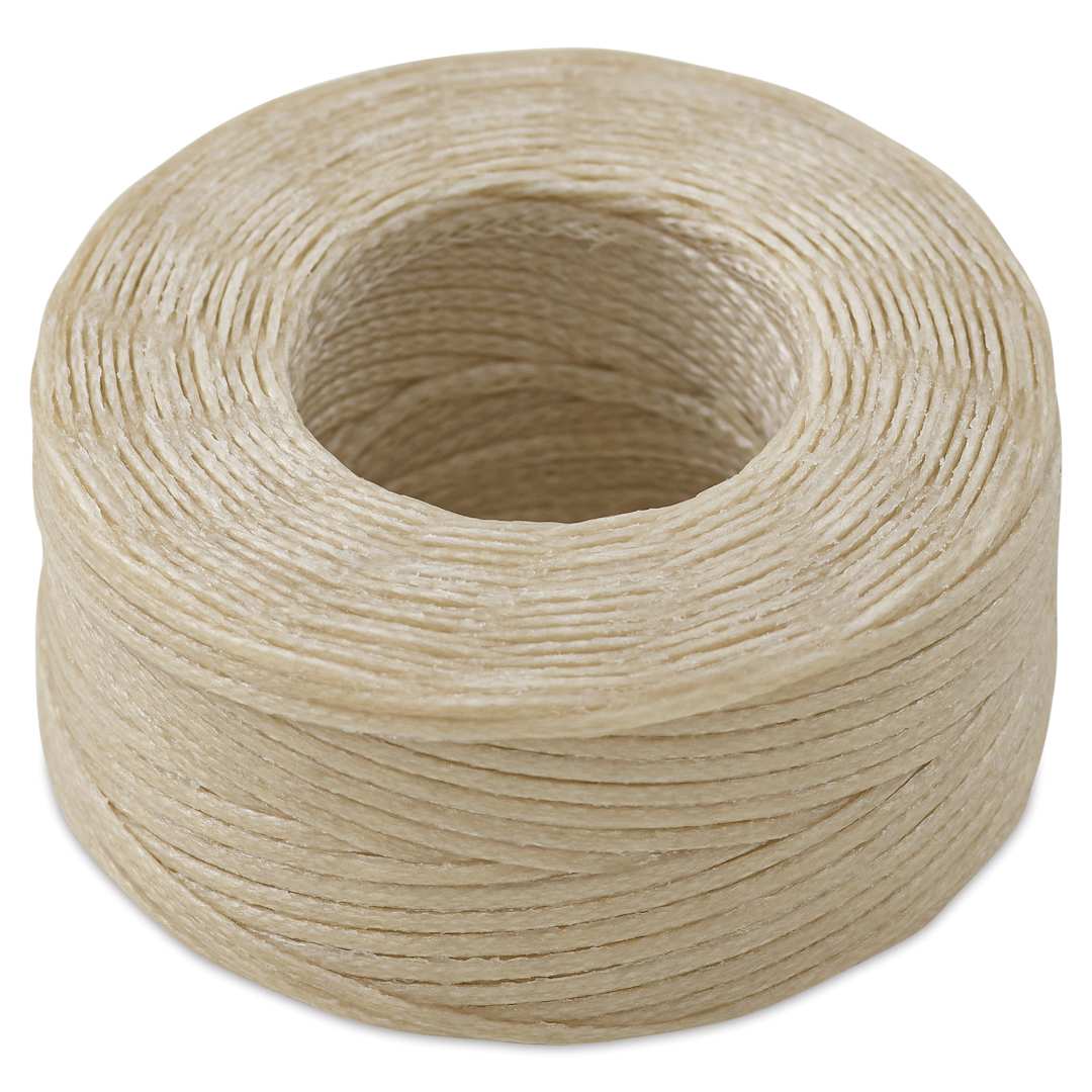 Open in modal - Hemptique Braided & Flat Waxed Thread - Natural, 0.8 mm, 50 yds