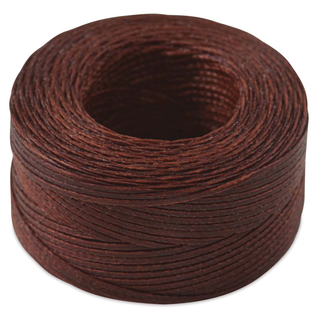 Open in modal - Hemptique Braided & Flat Waxed Thread - Dark Brown, 0.8 mm, 50 yds