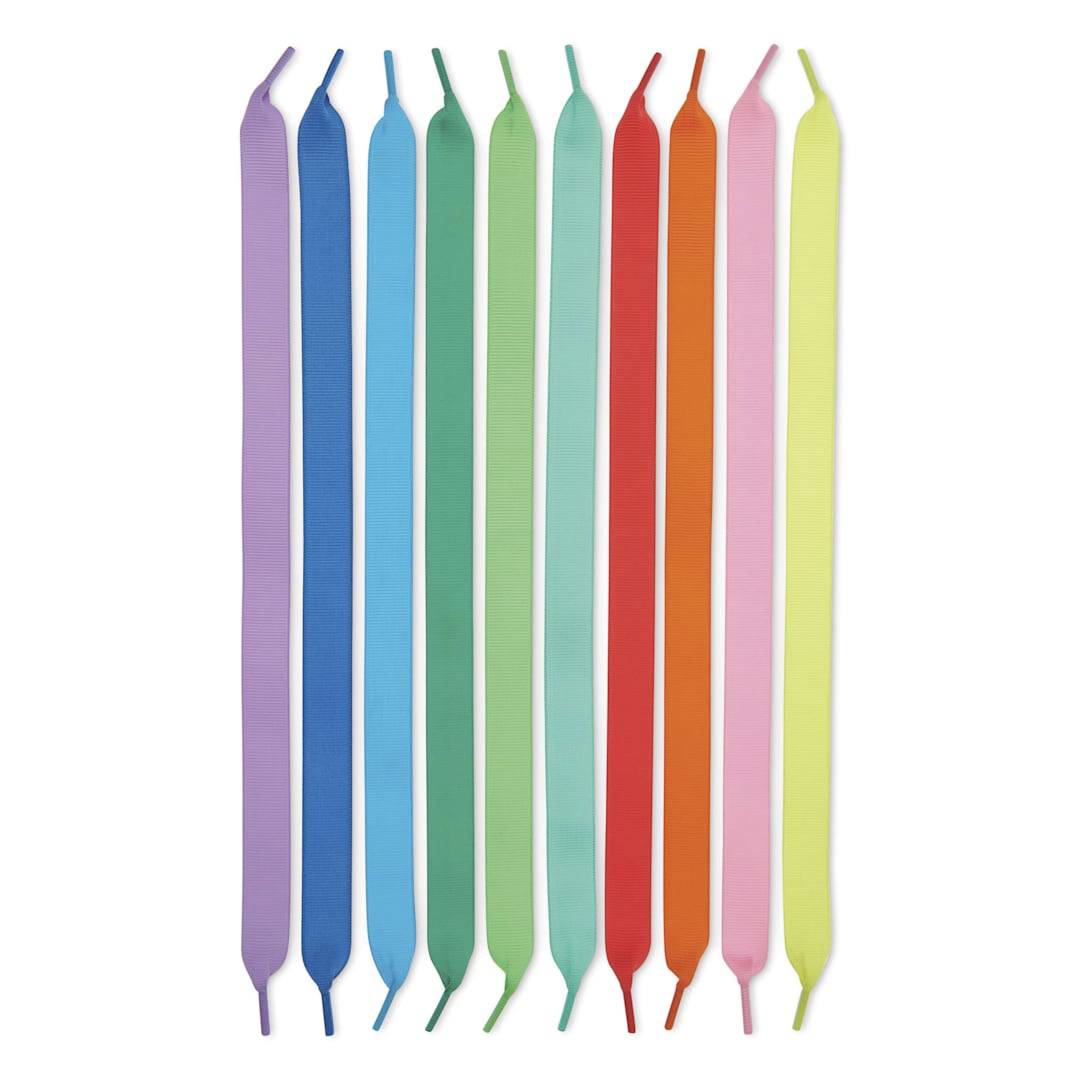 Open in modal - Rico Design Grosgrain Ribbon Bracelets - Rainbow, Set of 10 - out of packaging
