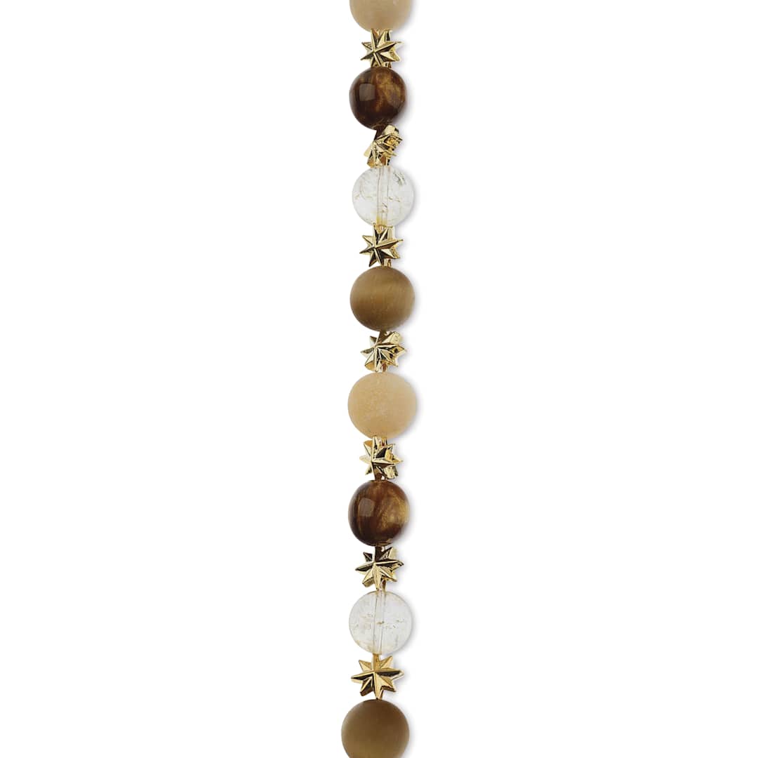 Open in modal - John Bead Solar System Glass Bead Strand - Venus, 10 mm Dia.
