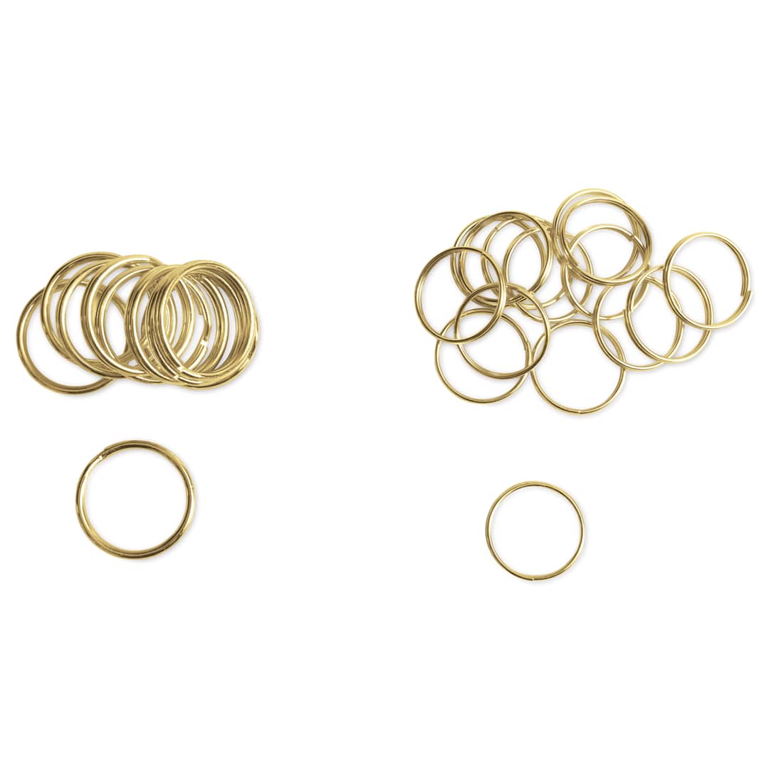 Open in modal - Jewelry Made By Me Split Rings - Pkg of 25, Gold