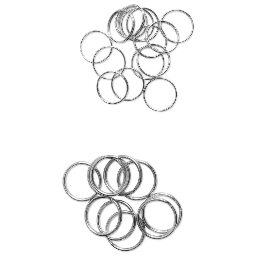 Open in modal - Jewelry Made By Me Split Rings - Pkg of 25, Silver
