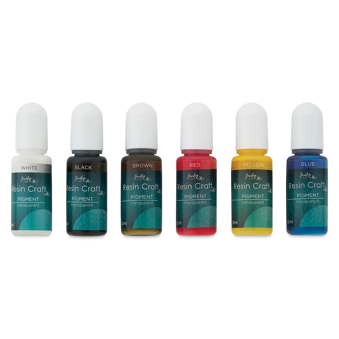 Open in modal - Jewelry Made By Me Liquid Pigment - Set of 6, Essential Transparent, 10 ml Bottles