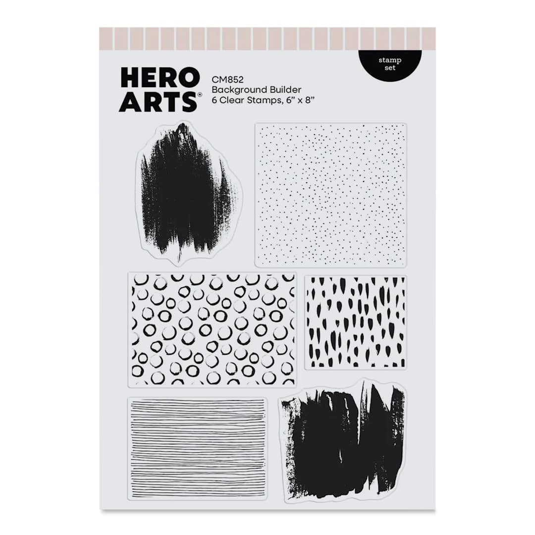 Open in modal - Hero Arts Background Builder Clear Stamp Set - Set of 6 front of packaging