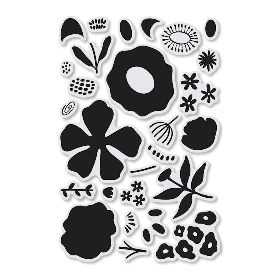 Open in modal - Hero Arts Abstract Floral Clear Stamp Set