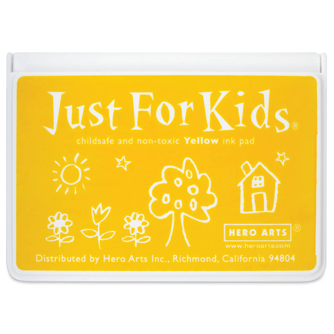 Open in modal - Hero Arts Just For Kids Ink Pad - Yellow front of closed pad