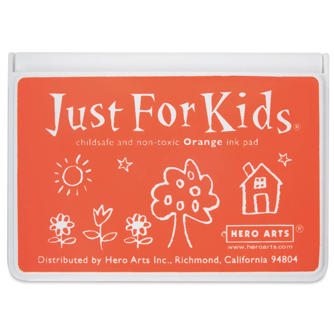 Open in modal - Hero Arts Just For Kids Ink Pad - Orange front of closed pad