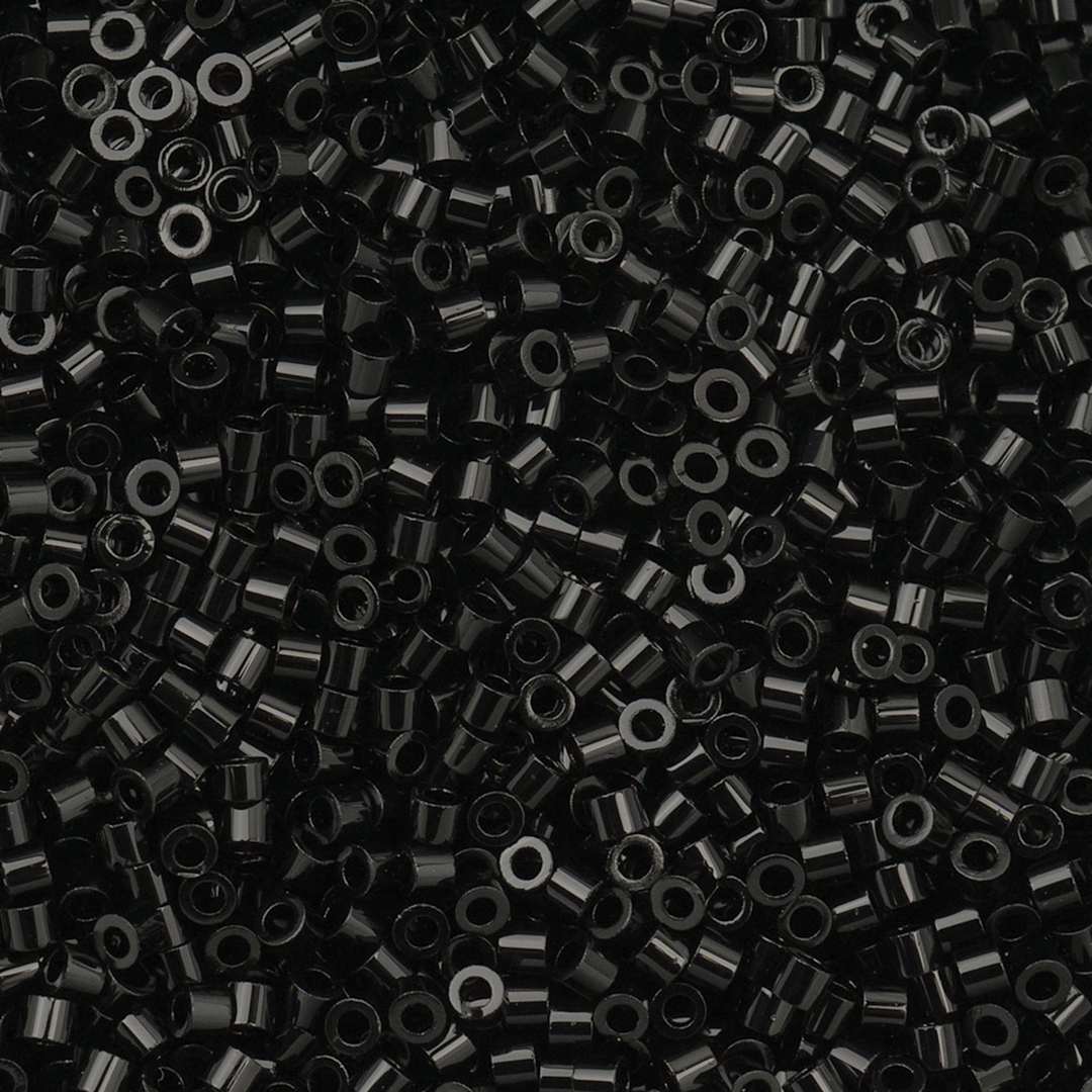 Open in modal - John Bead Cylin 11/0 Cylindrical Seed Beads - Black Opaque