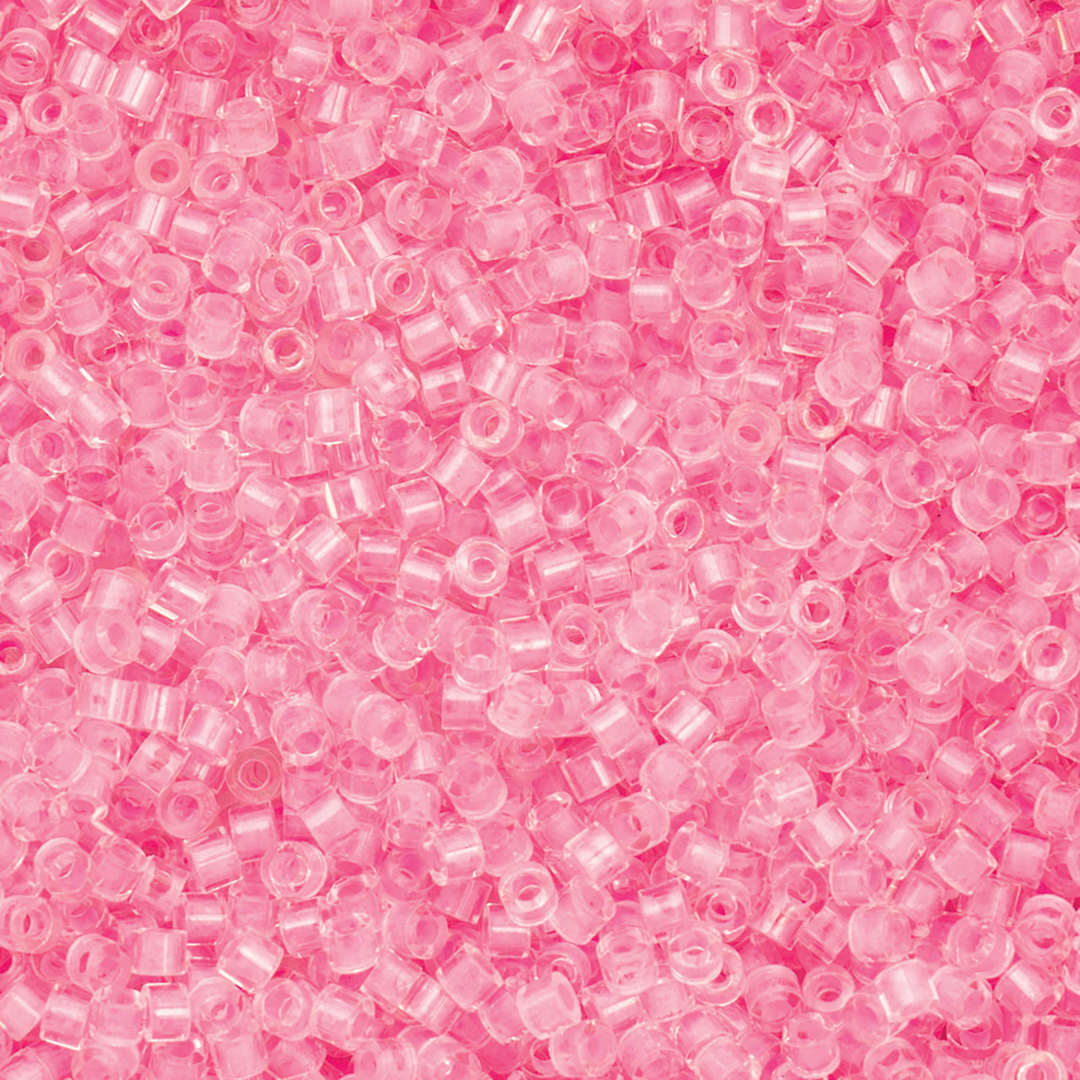 Open in modal - John Bead Cylin 11/0 Glow in the Dark Cylindrical Seed Beads - Rose, 25g