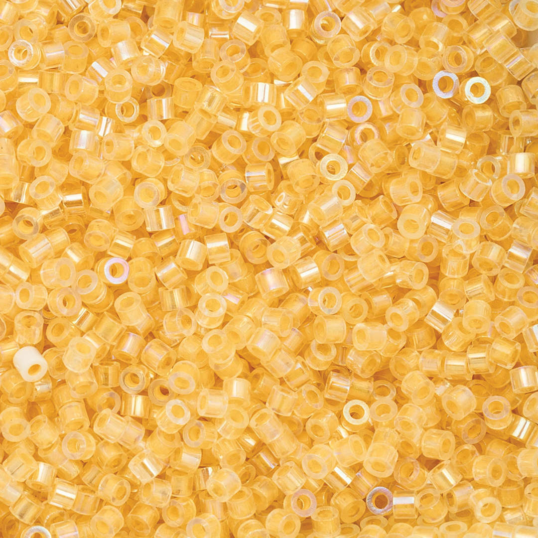 Open in modal - John Bead Cylin 11/0 Glow in the Dark Cylindrical Seed Beads - Gold Yellow AB, 25g