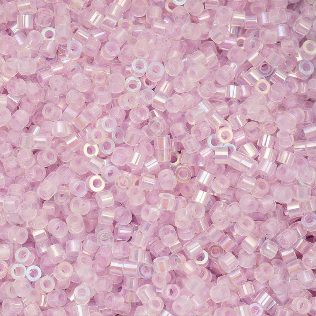 Open in modal - John Bead Cylin 11/0 Glow in the Dark Cylindrical Seed Beads - Violet AB, 25g