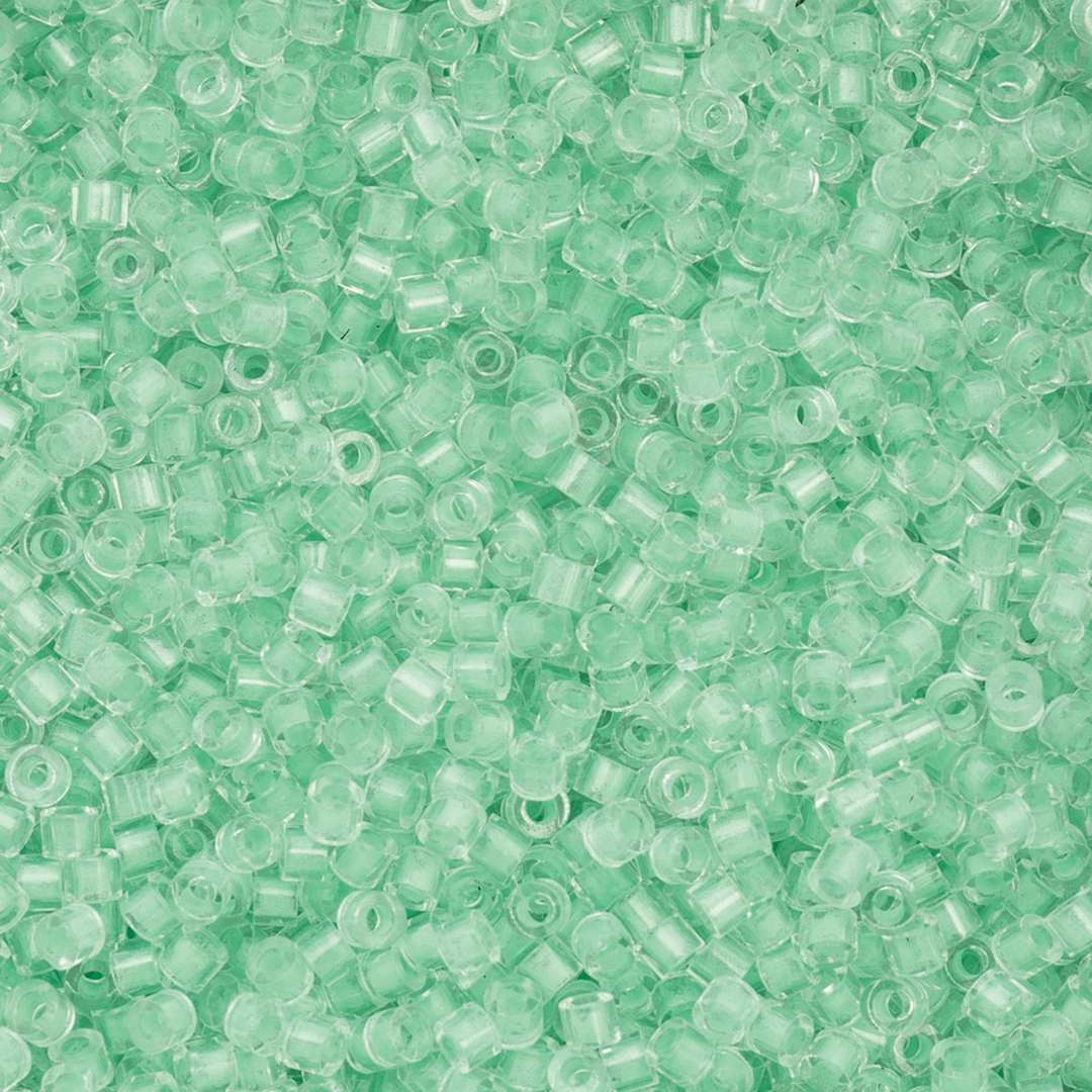 Open in modal - John Bead Cylin 11/0 Glow in the Dark Cylindrical Seed Beads - Green, 25g