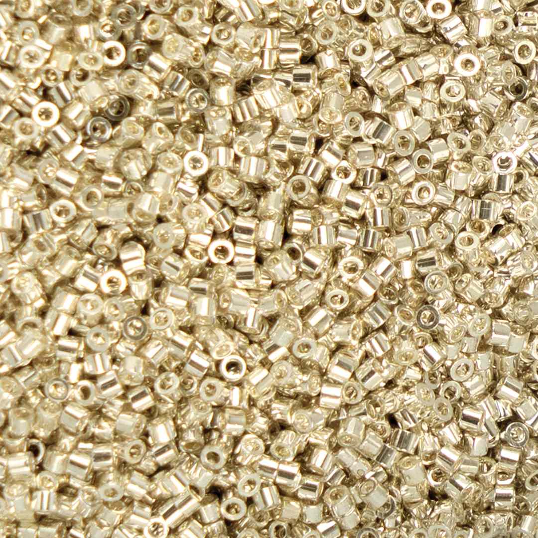 Open in modal - John Bead Cylin 11/0 Cylindrical Seed Beads - Electro Silver