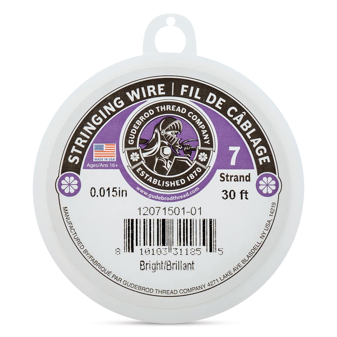Open in modal - Gudebrod 7 Strand Stainless Steel Stringing Wire - 30' x .015"