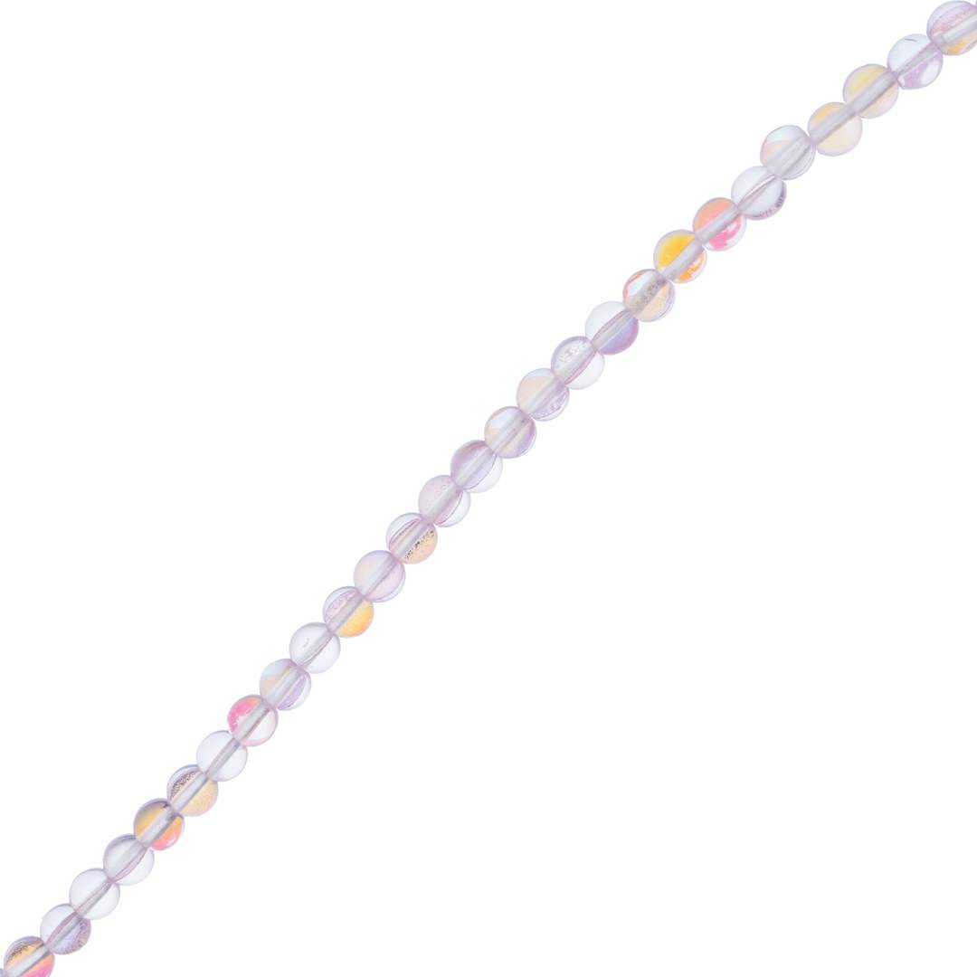 Open in modal - John Bead Crystal Lane DIY Glow in the Dark Round Bead Strand - Purple AB, 7 in