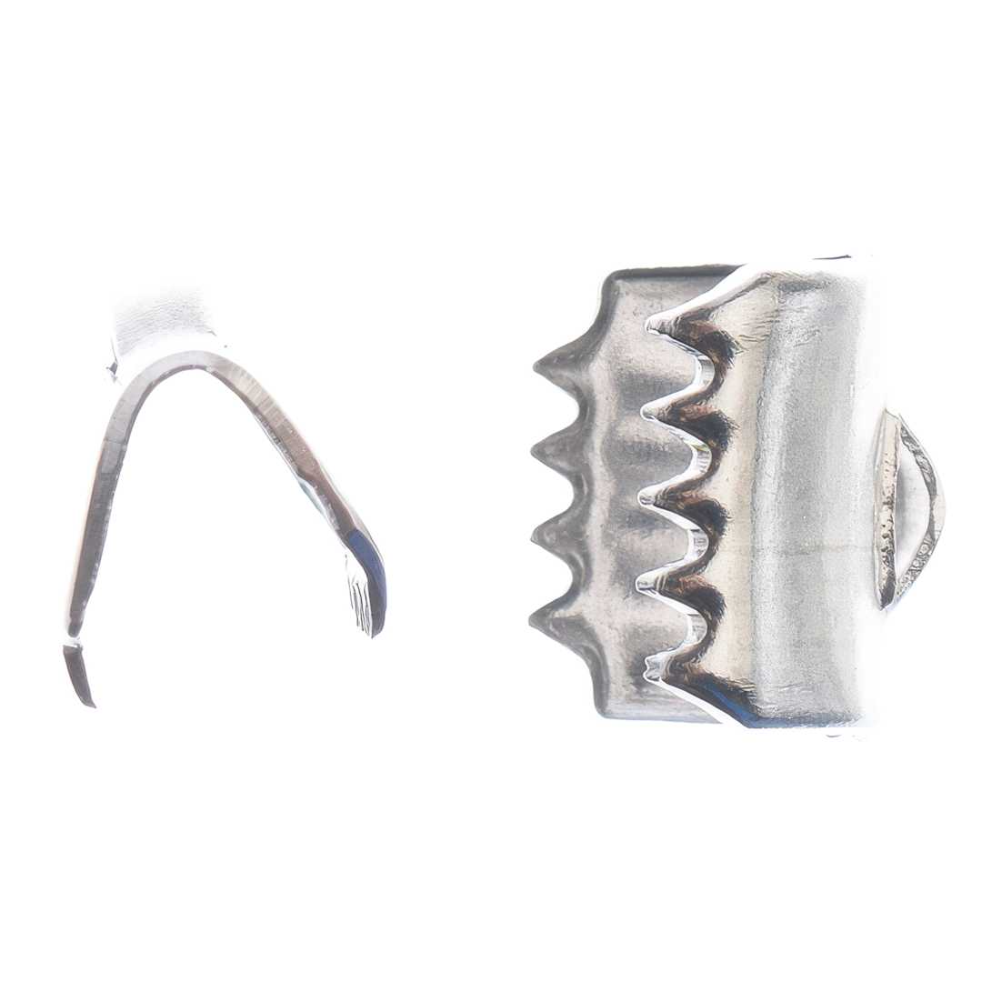 Open in modal - John Bead Stainless Steel Ribbon Cord Clamps - Pkg of 10, 6.5 mm