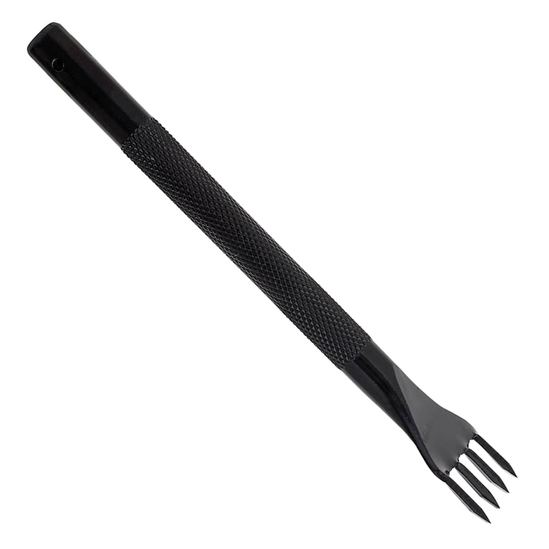 Open in modal - John Bead Metal Complex Leather Lacing Chisel - 4-Prong, Angled, 3.1 mm