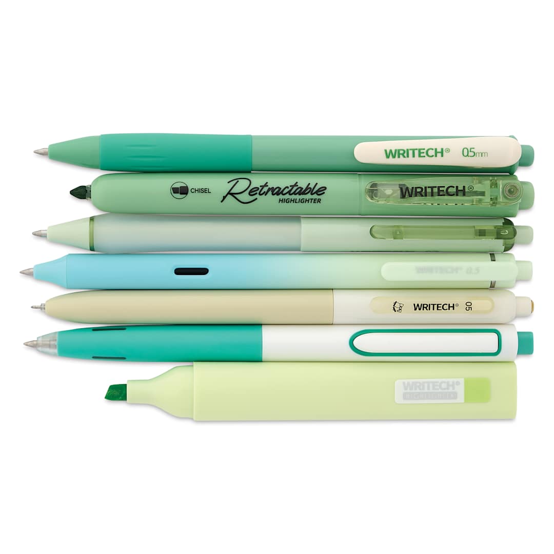 Open in modal - Writech Color Coded Writing Set - Set of 7, Vibrant Forest