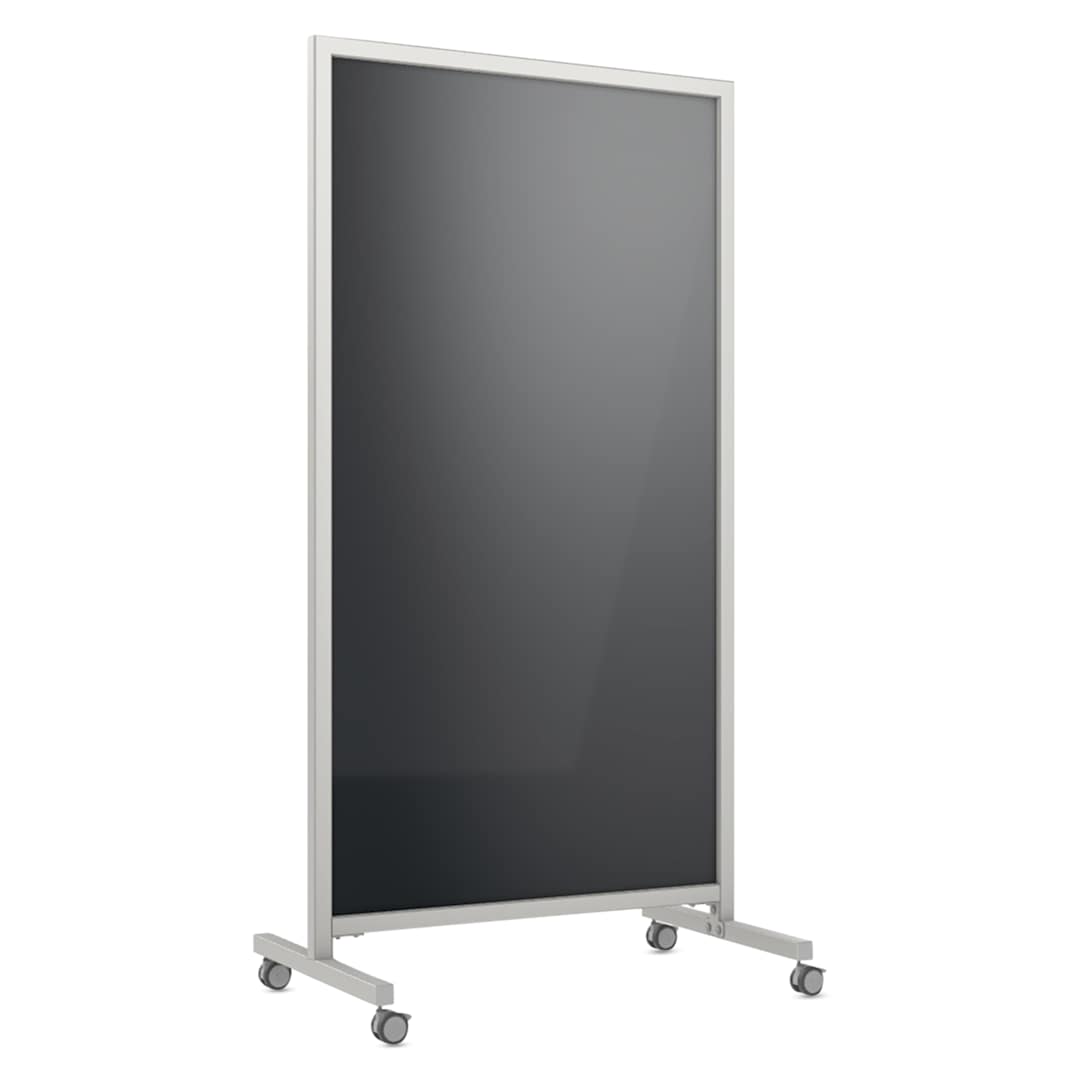 Open in modal - Ghent EZ Mobile Glassboard - Black, 38" x 75"