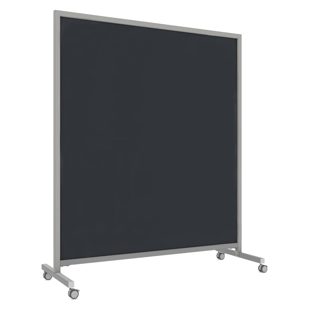 Open in modal - Ghent EZ Mobile Magnetic Glassboard - Black, 62" x 75"