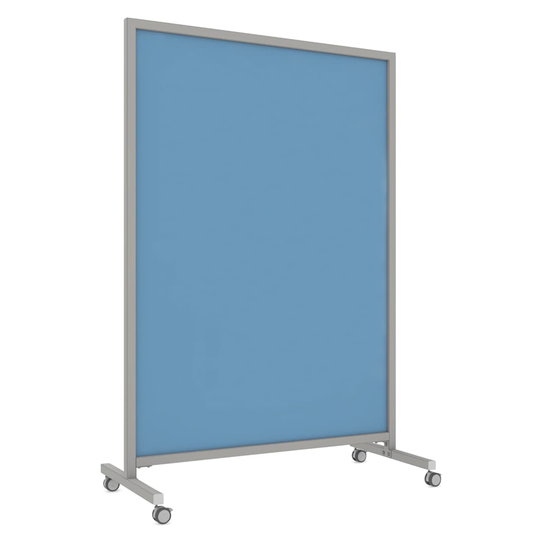 Open in modal - Ghent EZ Mobile Magnetic Glassboard - Denim, 50" x 75"