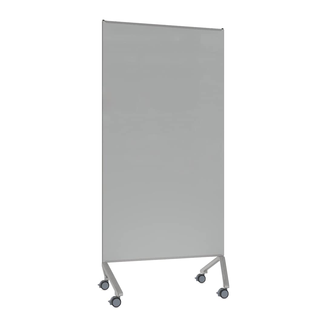 Open in modal - Ghent Pointe Mobile Glassboard - Gray/Silver, 36" x 77"