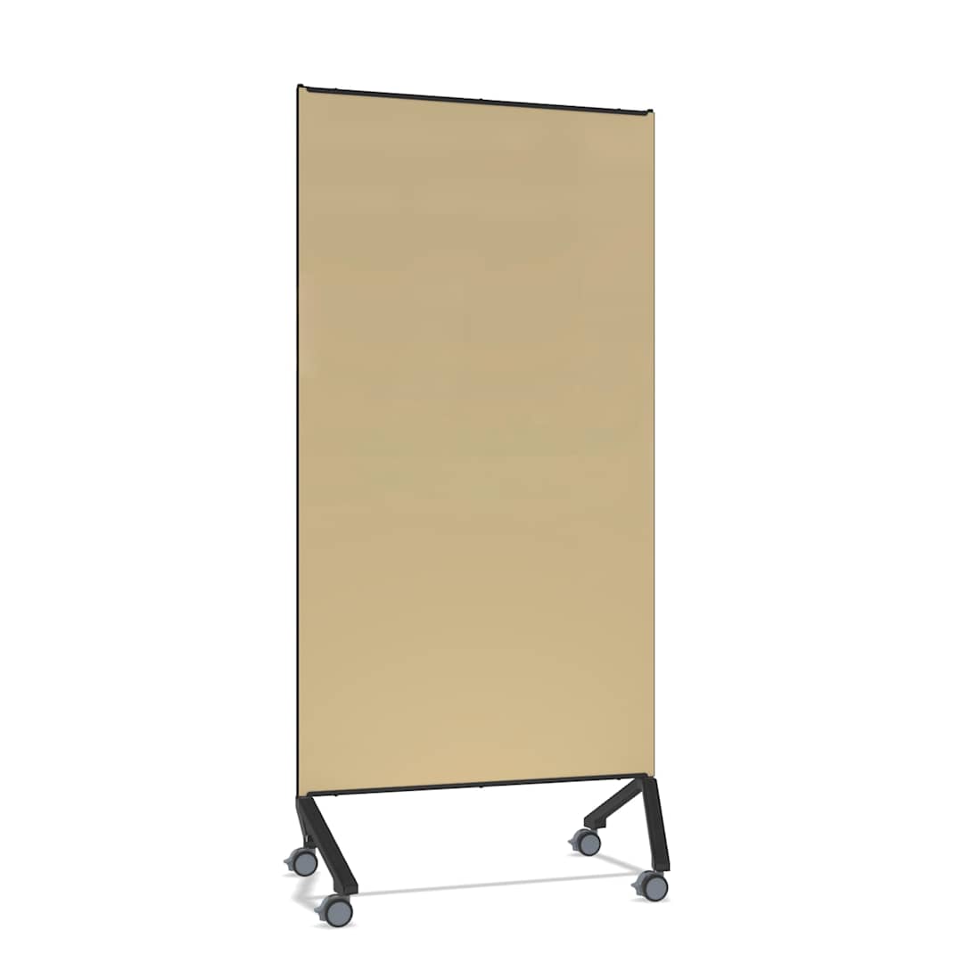 Open in modal - Ghent Pointe Mobile Glassboard - Beige/Black, 36" x 77"