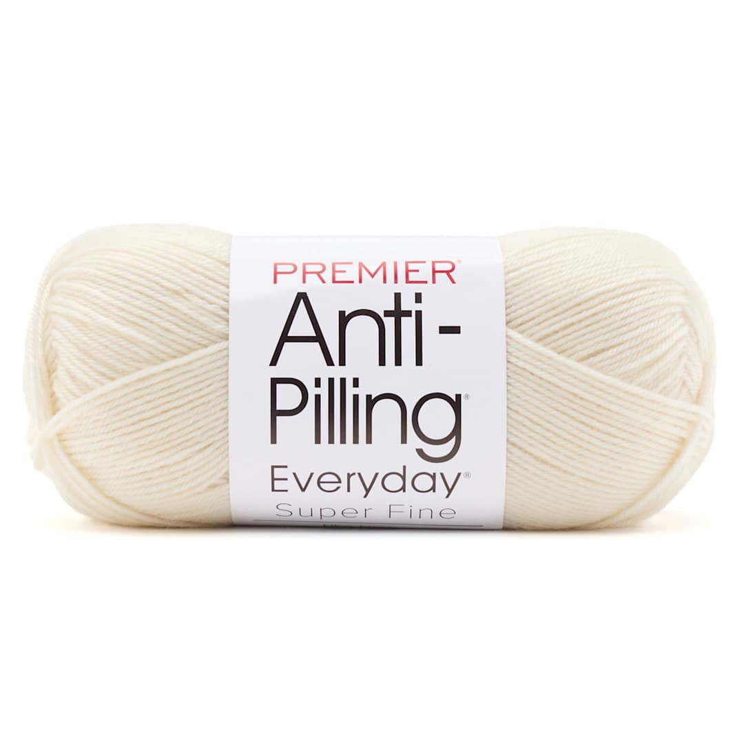 Open in modal - Premier Yarns Anti-Pilling Everyday Super Fine Yarn - Cream, 437 yds