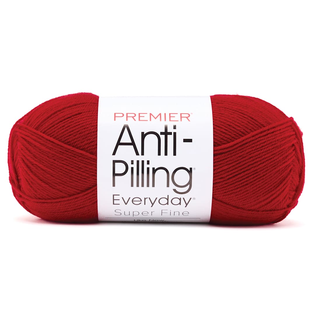 Open in modal - Premier Yarns Anti-Pilling Everyday Super Fine Yarn - Really Red, 437 yds