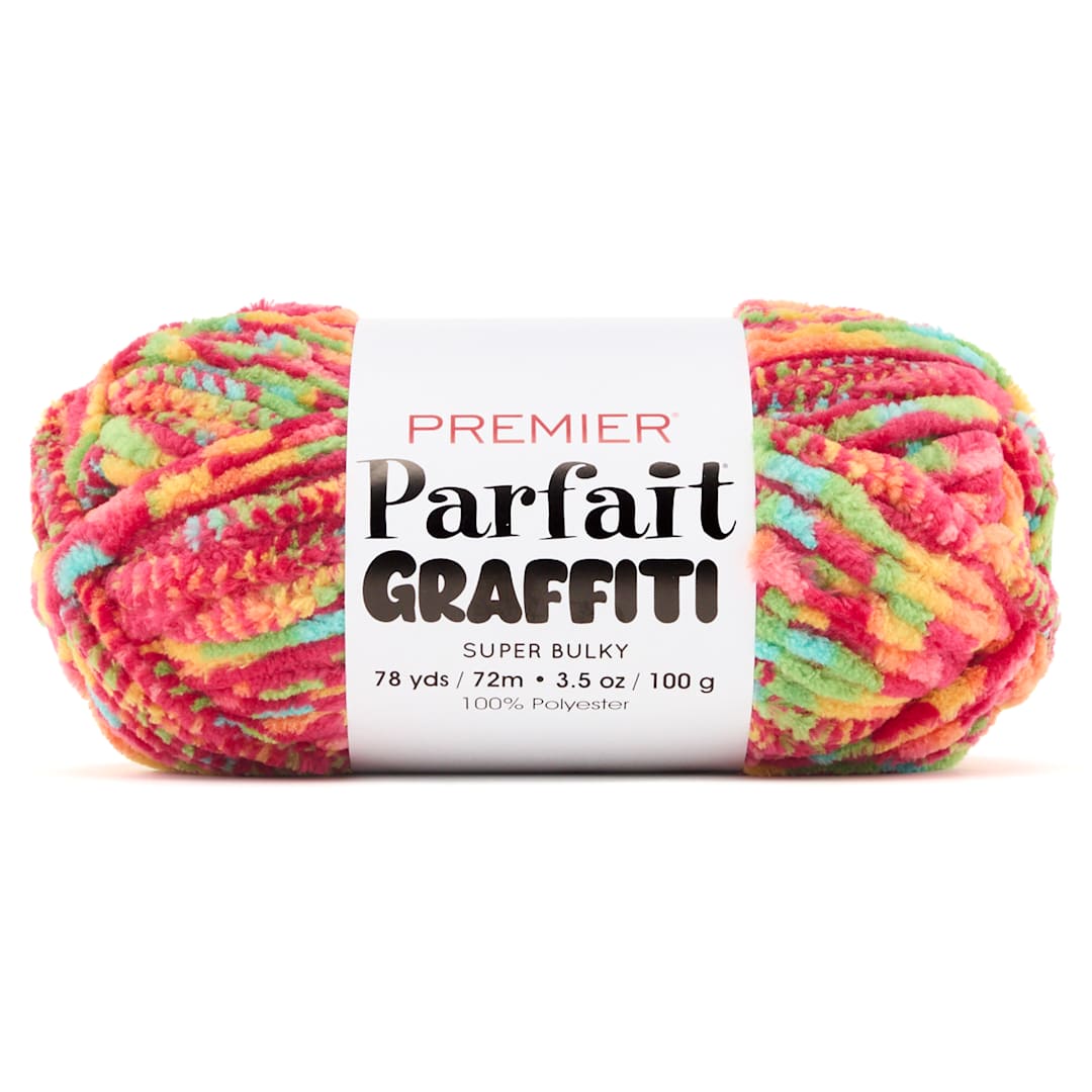 Open in modal - Premier Yarns Parfait Graffiti Yarn - Candy Apple, 78 yds