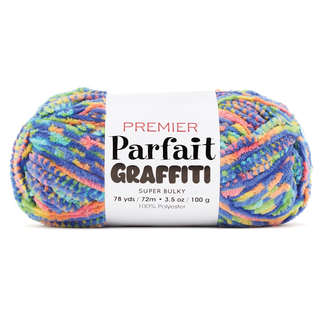 Open in modal - Premier Yarns Parfait Graffiti Yarn - Classic Blue, 78 yds